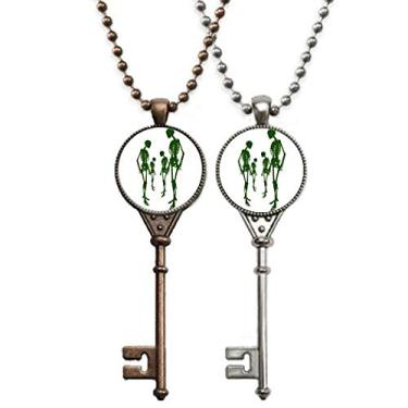 Imagem de OFFbb-USA Colar com chave de transferência facial de osso humano para decoração de casais