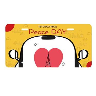 Imagem de DIYthinker I Love London Palavras Padrão Placa de Licença Etiqueta Decoração de Carro Dia da Paz