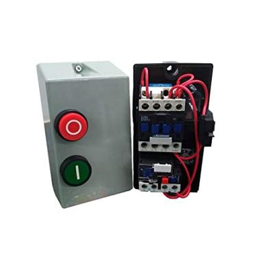 Imagem de Chave Magnética 3CV - 3A 220V Trifásica Botão de Pressão Automática 3 Vias Cobre