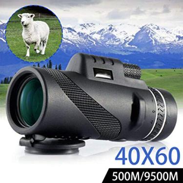Imagem de Telescópio monocular - monocular HD de alta potência 40X60, com suporte para smartphone e tripé monocular à prova d'água com para observação de pássaros, acampamento, caminhadas, viagens