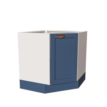 Imagem de Balcão de Canto Oblíquo Sem Tampo Arizona CabeCasa MadeiraMadeira Branco/Azul