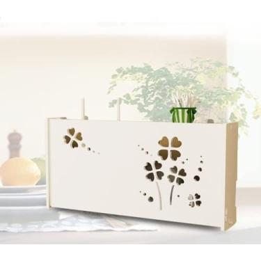 Imagem de Plug Row Hub Board Finishing Desktop Storage Box Pequena Mini Wall Shelves Material Perfeito Para DVD Player TV Box Remotes,C40x9,5x20cm,Pleasant63