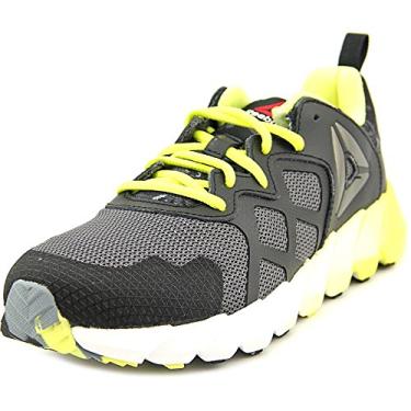 Imagem de Reebok Exocage Athletic Juniors Running Shoe 7 Black/Ash Grey/Hero Yellow/White