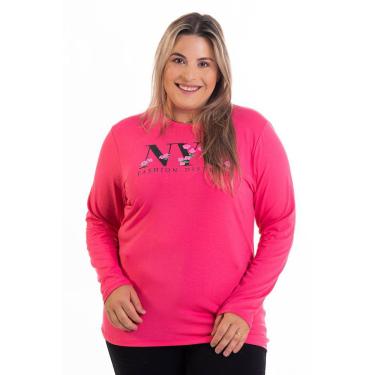 Imagem de Blusa Feminina Manga Longa em Malha Visco Estampada "NYC"