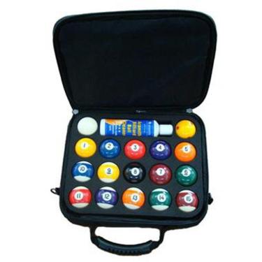 Imagem de Kit Bola Aramith Belga Numerada Estojo Limpador Sinuca Taco 