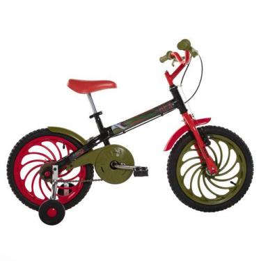 Imagem de Bicicleta Infantil Aro 16 Caloi Power Rex Com Freios V-Brake Para-Lama