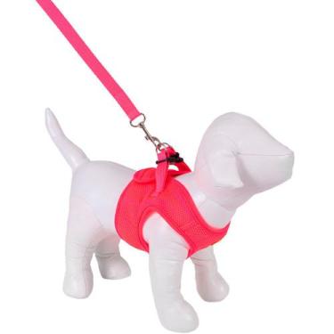 Imagem de Peitoral Aerado Pink Fluor Para Cães Gg - Urban Puppy - Woof