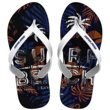 Imagem de Chinelo Masculino de Dedo Mormaii Tropical Graphics 10591 - Preto/Branco/Azul - 41/42-Masculino