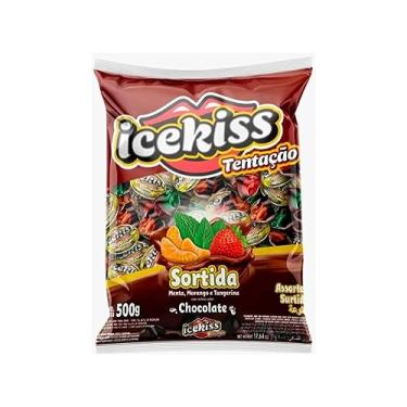 Imagem de Bala Dura Icekiss Tentação Recheio Chocolate Sortida 500g