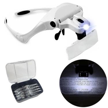 Imagem de Lupa Cabeça Profissional Aumento Leitura Estética Eletrônica