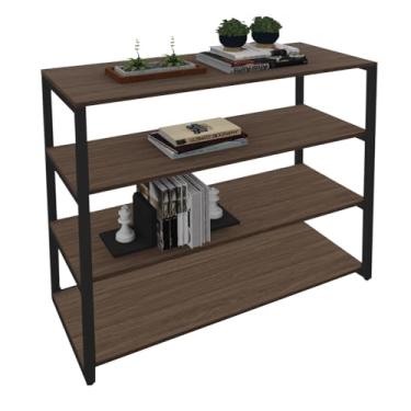 Imagem de Estante para Escritório Marelli Frame Preta 120x40cm