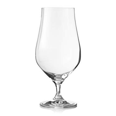 Imagem de Crystalex Conjunto de 6 copos de cerveja com haste Pilsner para artesanato, cerveja alemã, meio litro, elegante e durável, sem chumbo, pode ser lavado na lava-louças (540_ML)