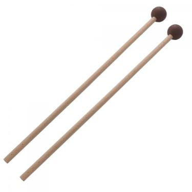 Imagem de Fancyes 2 peças de madeira maletes percussão varas profissionais iniciantes marimba marimba martelo para sinos desempenho xilofone, Café