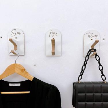 Imagem de 3 Ganchos Provador de loja roupas boho premium capela arco