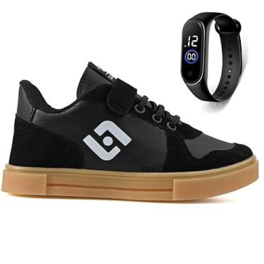 Imagem de Tenis Infantil Casual Sapatenis Meninos Meninas Street Calce Facil + Relogio