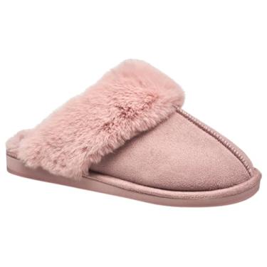 Imagem de NINE WEST Scuff Slippers For Women, Extra Soft & Comfortable Winter House Shoes, Pink, Medium