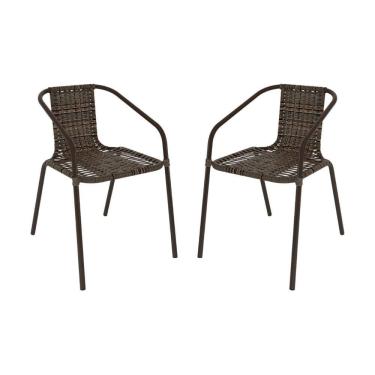 Imagem de Kit 2 Cadeiras de Jardim Junco Sintético Multimóveis CR8006