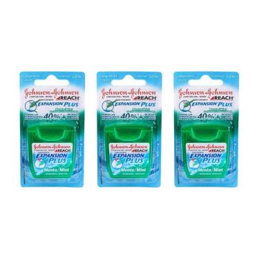 Imagem de Fio Dental Johnsons Reach 50M Menta - Kit Com 3Un
