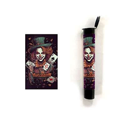 Imagem de 100 etiquetas autoadesivas de papel para tubos pré-enrolados de 116 mm (etiquetas de arlequim)