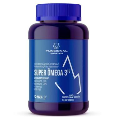 Imagem de Super Omega 3 Tg 1000Mg Funcional Nutrition Selo Meg3 120 Cápsulas