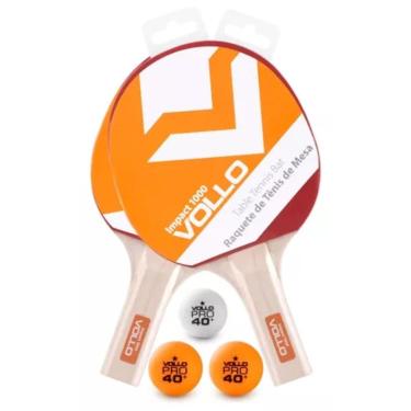 Imagem de Kit Tênis Mesa Profissional Ping Pong 2 Raquetes 3 Bolas Abs-Unissex