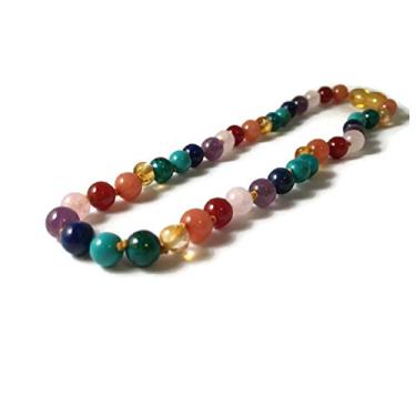 Imagem de Baltic Essentials Colar de arco-íris de mel polido, Âmbar, Âmbar