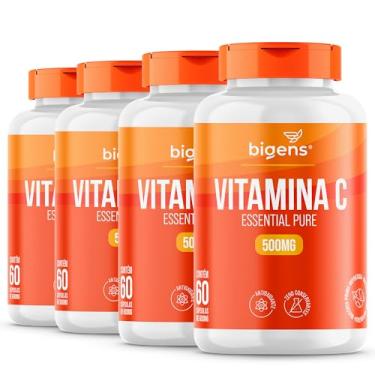 Imagem de Vitamina C Essential Pure 500mg, Biogens, Kit 4x 60 cápsulas