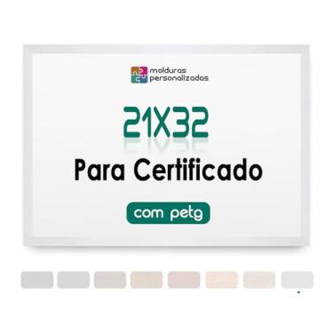 Imagem de Moldura 21x32 cm para Certificado Diploma Arte com Proteção Acetato Petg