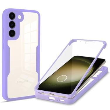 Imagem de MRRSIWEI Capa para Samsung Galaxy S23 Plus, [Protetor de tela embutido] [À prova de choque de grau militar] Capa protetora robusta de corpo inteiro de 360° para Samsung S23+/S23 Plus. Roxo