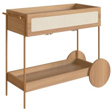 Imagem de Carrinho Bar Porta Taças 110 Cm Pes Metal Oslo 28964 Hanover Artesano Hanover