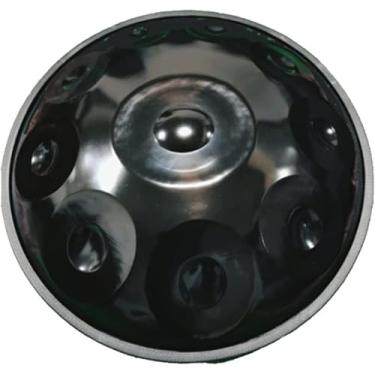 Imagem de 9/10 nota handpan tambor 22 Polegada em d menor mão tambor percussão de aço com suporte handpan e saco handpan macio, preto, 10 notas