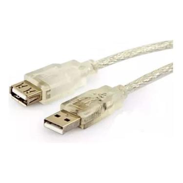 Imagem de Cabo Usb 2.0 A Macho X Fêmea 5m Cristal - Extensão