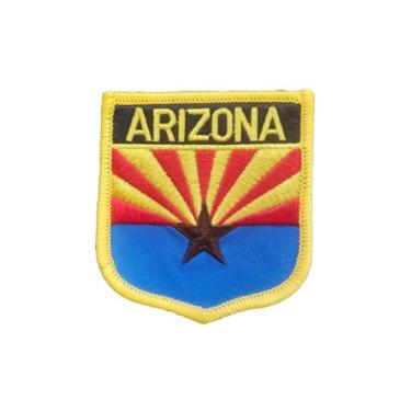 Imagem de Ruoming 1 PÇ Patch de bandeira do Arizona, bordado a ferro ou costurado, tático, militar, bandeira do estado nacional (Arizona)