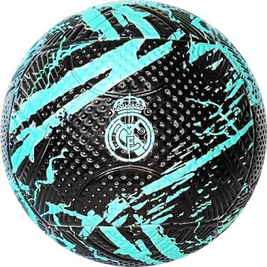 Imagem de Bola de Futebol de Campo Nº 5 Real Madrid Preta e Verde