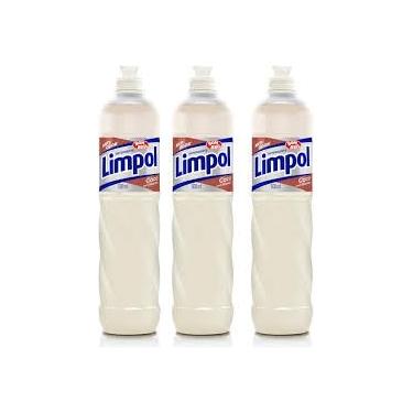 Imagem de Kit 3 Detergente Anti Odor Coco Limpol Bombril 500Ml