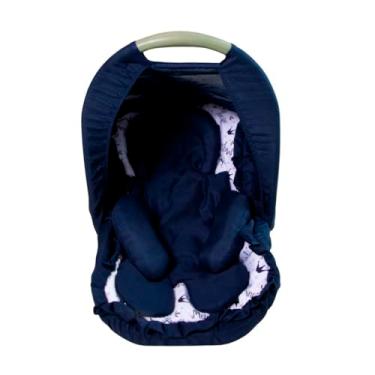 Imagem de Capa de Bebê Conforto com Apoio Redutor e Capota Universal Menina Menino (Meu Príncipe Marinho)