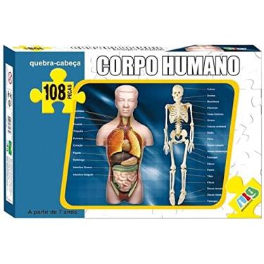 Imagem de Nig Brinquedos Quebra Cabeça - Corpo Humano - 108 Peças, multicolor