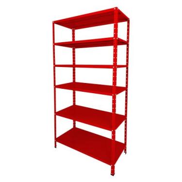 Imagem de Estante Aço 6 Prateleiras Reguláveis 40cm Multiuso 30kg Várias Cores -