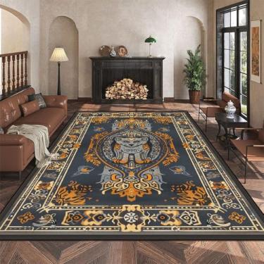 Imagem de Tapetes com estampa animal Sala de estar Decoração de estilo nacional Casa Sofá Mesa Tapete de área para quarto Tapete de chão, DW009, Flanela, 9,60x90cm capacho de porta