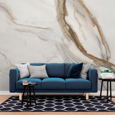 Imagem de Papel de Parede Painel 3D Mármore Calacata Polido 2,5M Revestimento Pe