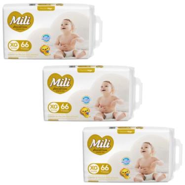 Imagem de Kit C3 Fralda Love & Care Premium XG C66 - Mili - MILI S/A