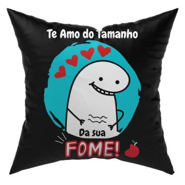 Imagem de Almofada Avulsa Cheia Flork Meme Humor c/ Frases 45cm x 45cm com Refil