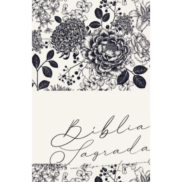 Imagem de Bíblia Arc Floral Creme - Letra Gigante - Com Harpa Avivada e Corinhos