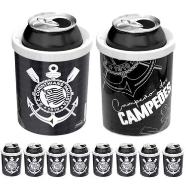 Imagem de 10 Porta Latinha de Cerveja 350ml Corinthians Original Timão Festas e 