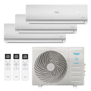 Imagem de Ar Condicionado Tri-Split Inverter Elgin 27.000 Btus Quente Frio 220v 