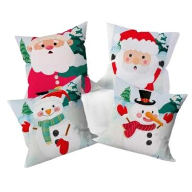 Imagem de Kit 4 Capas de Almofadas Natalinas Decoração - Gabi Flor Confecções, N