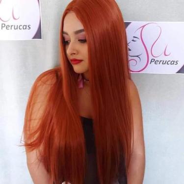 Imagem de Lacewig peruca ruiva ruivo acobreado ondulada 80cm Premium - Juperucas