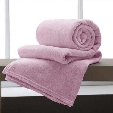 Imagem de Manta de Microfibra Solteiro Rosa Antigo Corttex