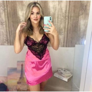 Imagem de Camisola cetim luxo pijama direto de fábrica - Mgsmodas , P