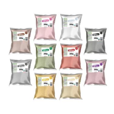 Imagem de Kit 10 Argilas Varias Cores 200g Skincare - Navida